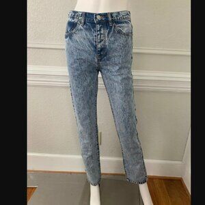 Happy x Nature Jeans High Rise Straight Leg Acid Wash Size 25